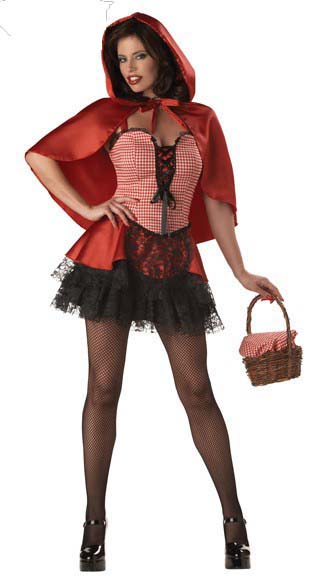Sexy Gothic Little Red Riding Hood Plus Size Adult Halloween Costume